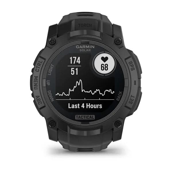 Smartwatch Instinct 3 50 mm, Solar, Tactical Edition, Black with Black Band "010-02935-50" — miniatură