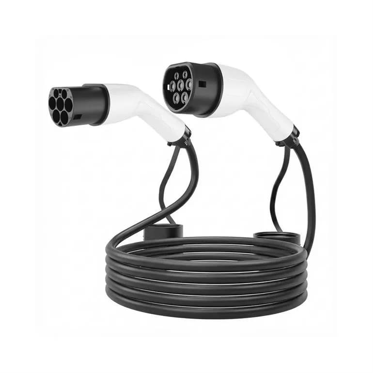 CABLU incarcare auto EV GEMBIRD, Type 2 (T) la Type 2 (M), 32A, trifazat, 22KW, cablu 5x6mm2 + 2x0.05mm2, IP55, 8m, black, "EV-T2MF-22KW-8M" — miniatură