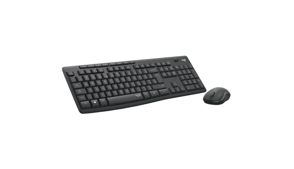 Kit Wireless tastatura si mouse Logitech MK295 Silent Wireless Combo, taste numerice, gri