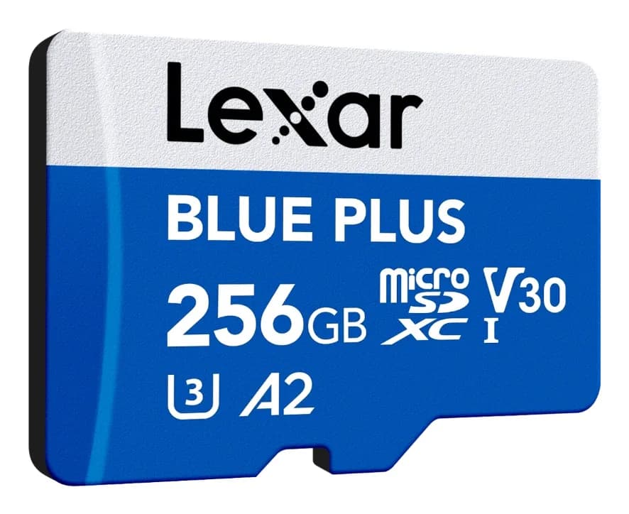 Card de memorie Lexar BLUE PLUS, microSDXC, 256GB, UHS-I, C10/A2/U3 (V30) + Adaptor SD "LMSBLPL256G-BNANG" — miniatură