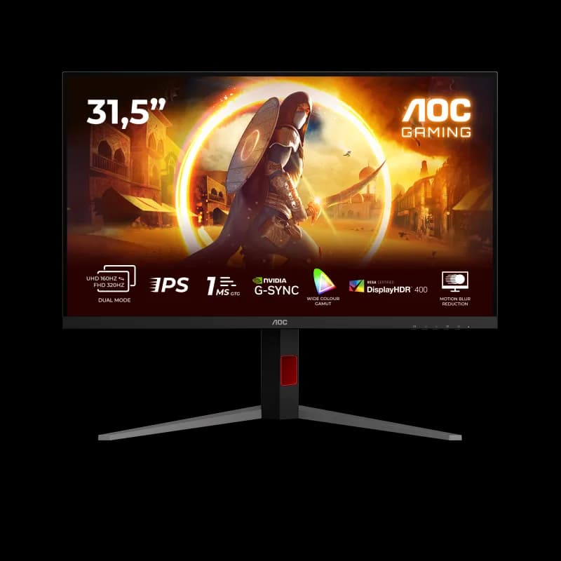 Monitor Gaming AOC U32G4U, 31.5", 3840 x 2160 pixeli, Black, Red