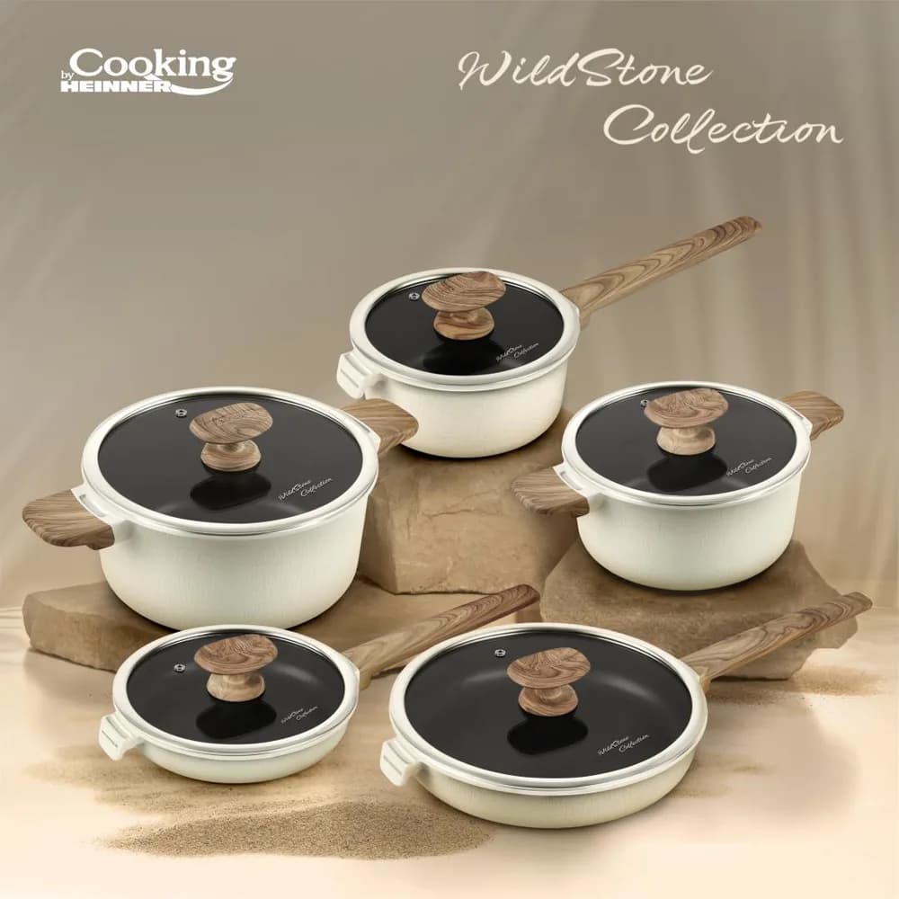 CASEROLA ALUMINIU+CAPAC 18x9 CM, WILD STONE, COOKING BY HEINNER — miniatură