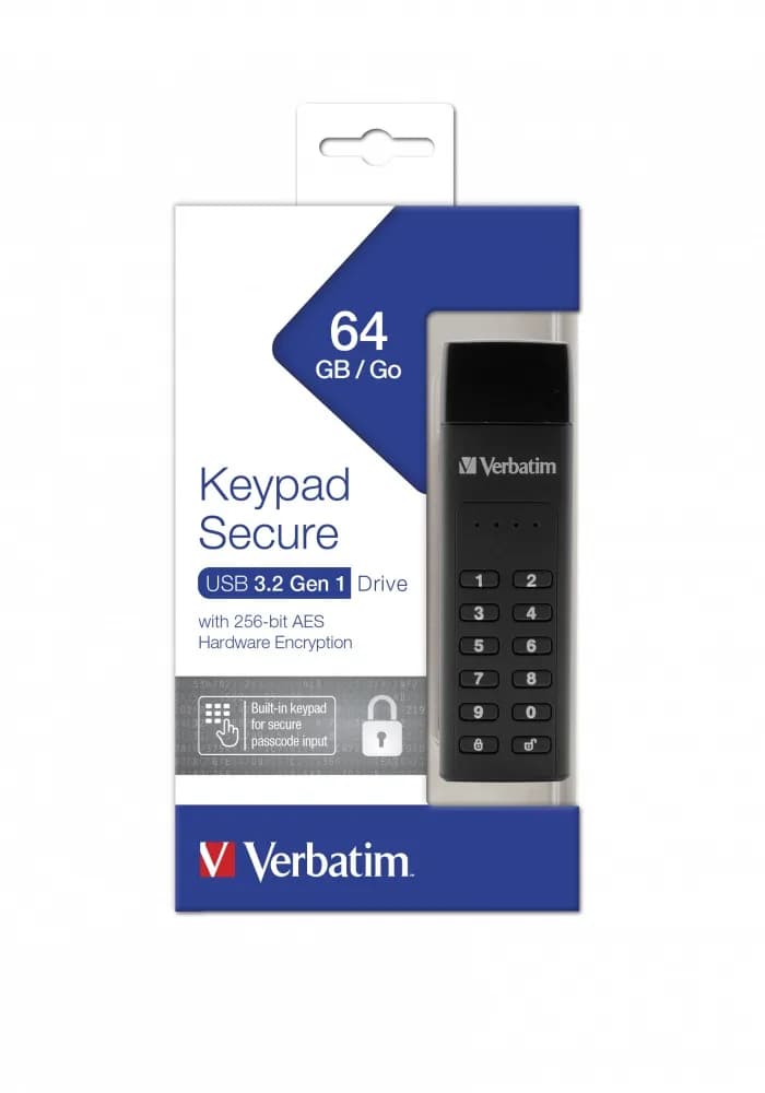 MEMORII USB Verbatim VER 49428 KEYPAD SECURE USB 3.0 DRIVE, "49428" — miniatură