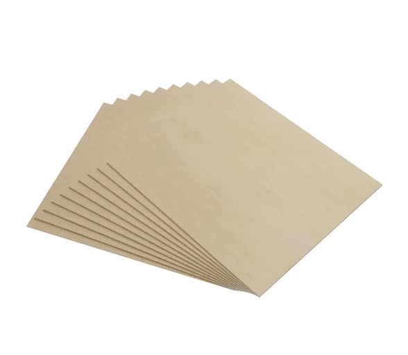 Material pentru gravare laser AlgoLaser 100 x 100 x 3 mm Basswood Plywood