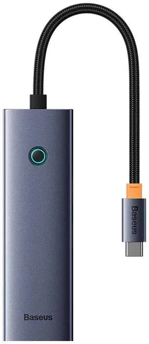 HUB USB Baseus UltraJoy 4 in 1, input USB Type-C, output 4 x USB 3.0, gri "B0005280A813-03" - 6932172630829 — miniatură