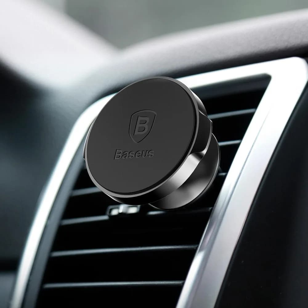 SUPORT AUTO Baseus Small Ears pt. SmartPhone, fixare grila ventilatie, unghi reglabil, negru "SUER-A01" - 6953156253025 — miniatură