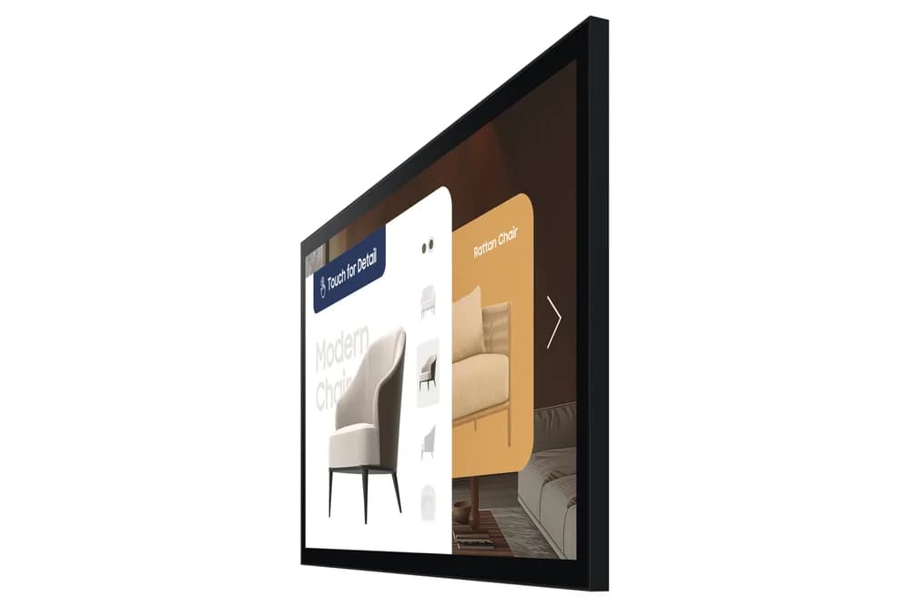 Monitor touch SAMSUNG QM32C-T, Ecran tactil, Full HD, 400 cd/m², 60 Hz, 8 ms, Ethernet LAN Wi-Fi, HDMI, USB, Negru — miniatură
