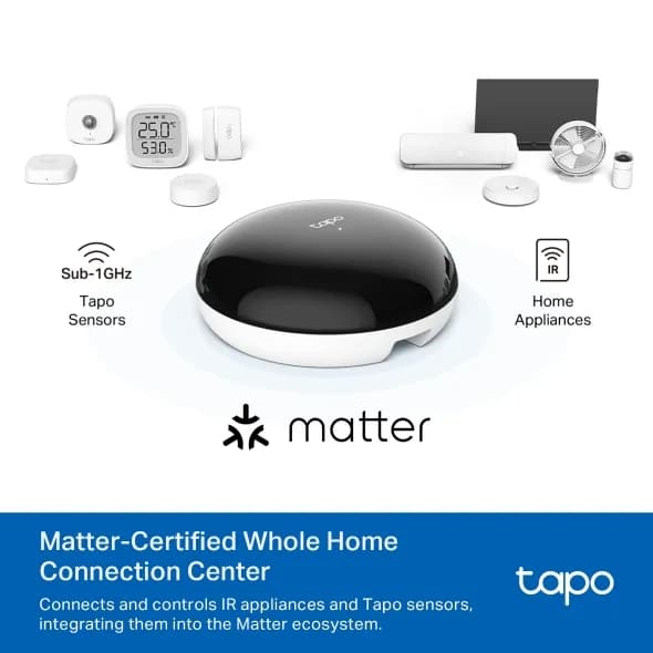 TP-LINK Mini Smart Wi-Fi Plug TAPO H110, IEEE 802.11b/g/n, 2.4 GHz WiFi, Bluetooth, material PC (V-0, UL 94), Flame-retardant, 100-240V~, 50/60 Hz — miniatură