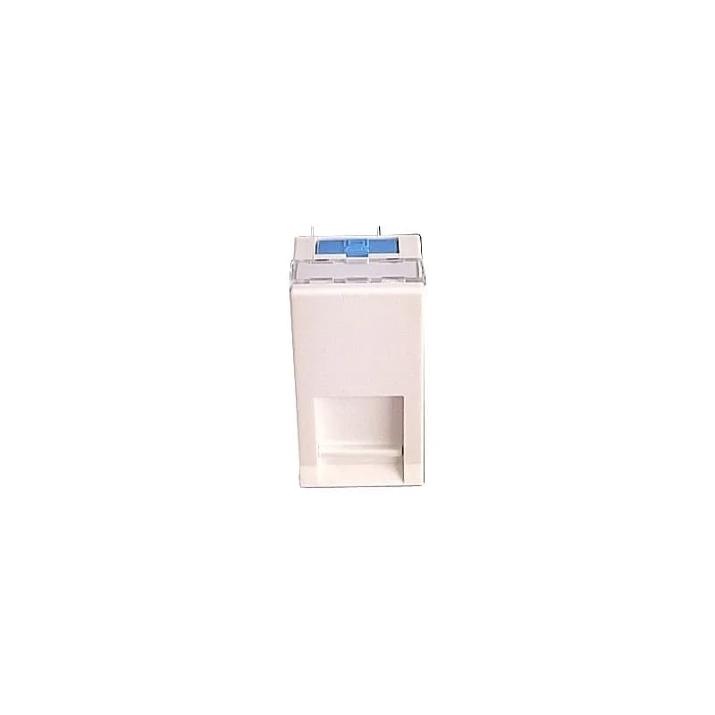 Conector 22.5 x 45 inclinat, adaptor pentru conector Keystone, cu usita protectie praf, alb, (compatibil Legrand Mosaic) - Molex "MLG-00037-02"