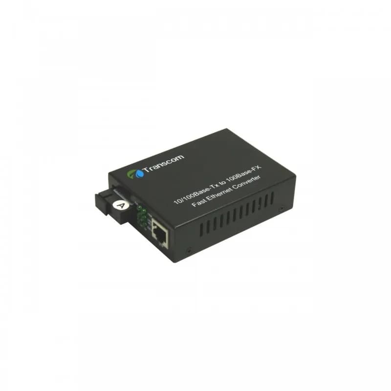 Mediaconvertor 10/100M 1310/1550nm WDM, Type A Singlemode 40km, conector SC - TRANSCOM, "TS-100-BD-40A"