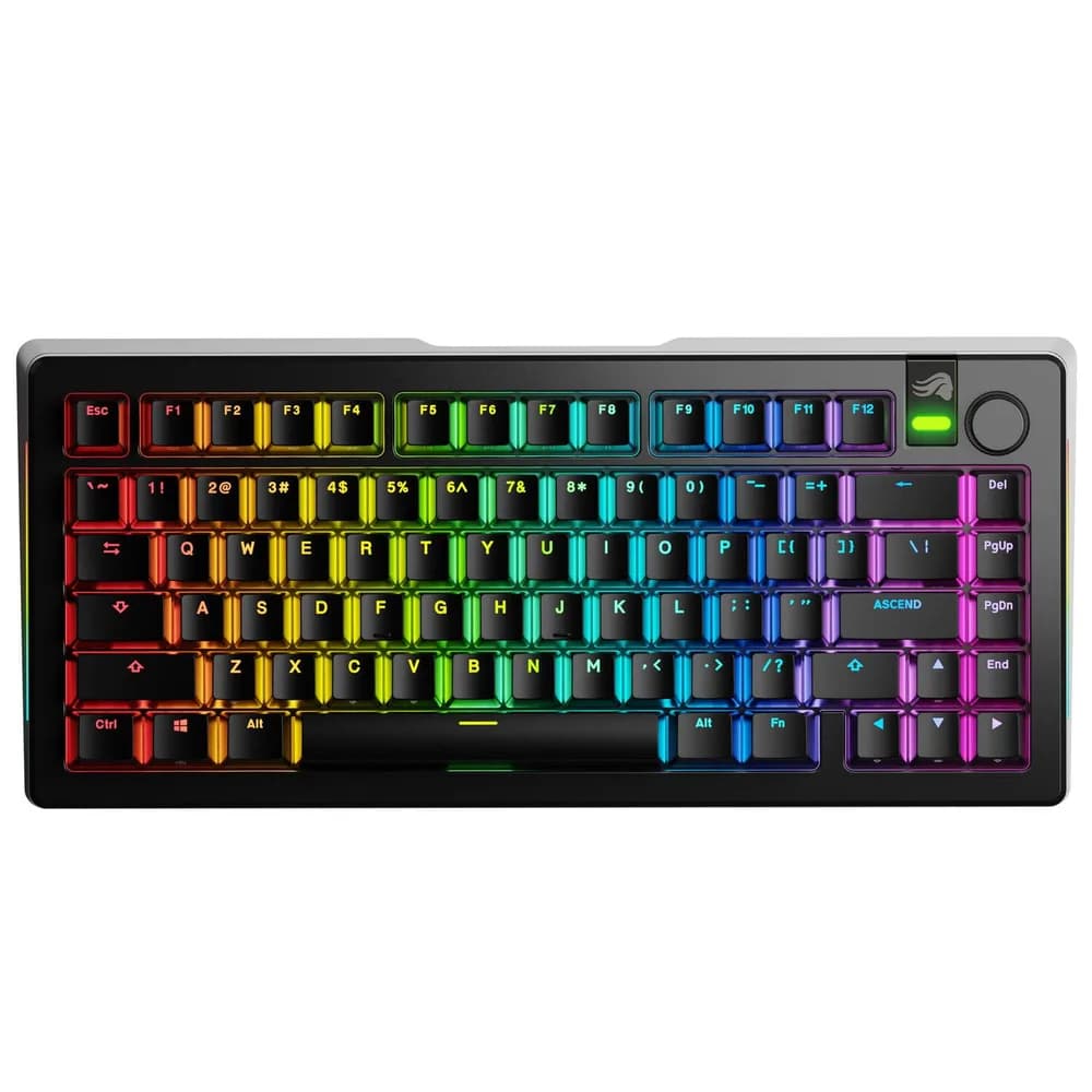 Glorious Tastatura mecanica GMMK 3 PRO 75% Prebuilt Wireless, USB-C, Fox Switches, US layout, 81 taste, Negru "GLO-KB-GMMK3-PRO-75-PB-FOX-WL-BLK-US"