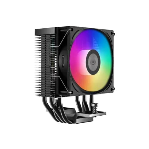 COOLER PCCooler "R400 ARGB" skt. universal, racire cu aer, vent. 92mm, 800 - 2200 RPM, 4 heatpipes, inaltime 133mm, iluminare RGB,"R400 ARGB BK" — miniatură