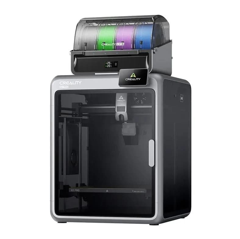 CREALITY K2 PRO Combo FDM 3D PRINTER, include un sistem CFS multi- filament, Suporta maxim 4 x CFS - 16 culori, Tehnologie: FDM, volum printare: 300 x 300 x 300mm, Dimensiuni produs: 445 × 477 × 573 mm, 23.7kg, Viteza printare: 600 mm/s, Accelerare: 20.000 mm/s, Temperatura duza max: 300 ° C — miniatură
