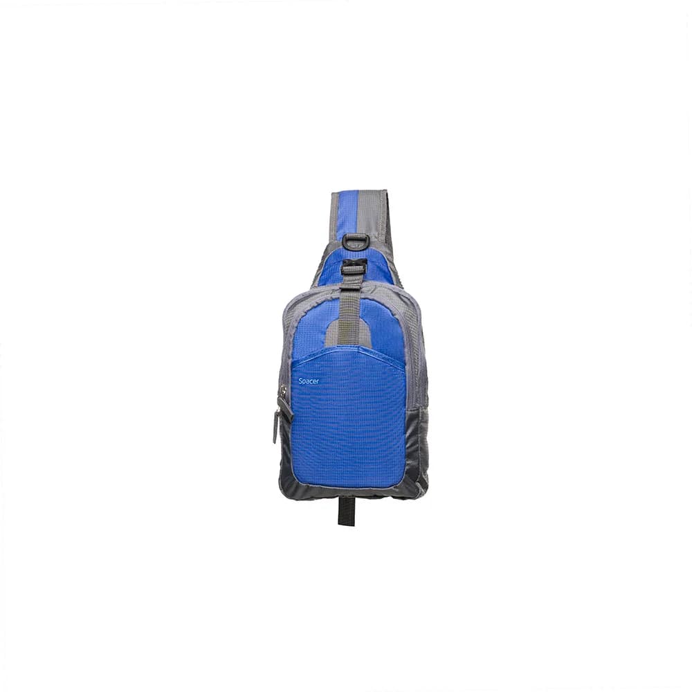 RUCSAC SPACER Sling, nylon,1 bretea, 2 compartimente principale,1 buzunar frontal,1 buzunar lateral, 35x18x7cm, water resistant, blue, "SPB-SLING-BLUE" — miniatură
