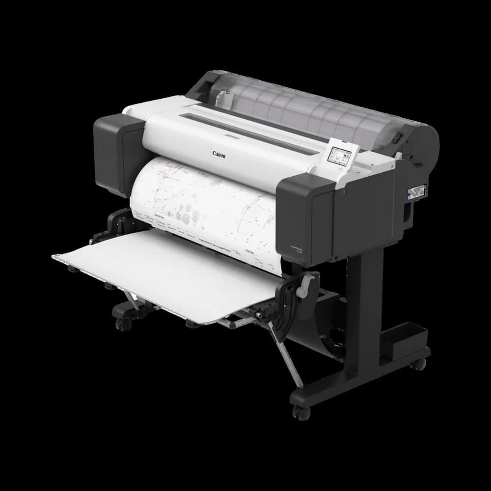 Plotter Canon imagePROGRAF TM-350 36"(914mm), format A0, 5 culori, rezolutie max 2400x1200dpi, memorie 2GB, limbaje de imprimare: HP-GL/2, HP RTL, JPEG (Ver. JFIF 1.02), CALS G4 (submission via FTP only), Display LCD 4.3", interfata: USB 2.0, Ethernet, WIFI, consumabile: M:PFI-321(300ml) / — miniatură