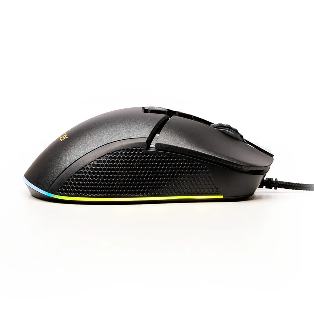 MOUSE Spacer - gaming, gaming, cu fir, USB, optic, rezolutie selectabila max. 8.000 dpi, butoane/scroll 7/1, iluminare RGB, negru, "SPGM-PULSAR-PRO" — miniatură