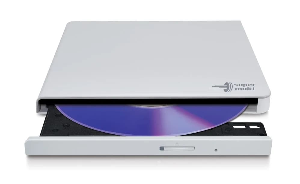 DVD-RW extern, HITACHI-LG, interfata USB 2.0, alb, "GP57EW40" — miniatură