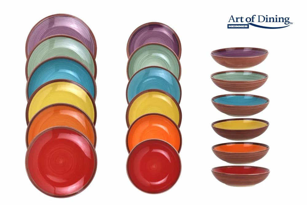 SERVICIU MASA CERAMICA 18PCS, AQUARELLE, ART OF DINING BY HEINNER — miniatură