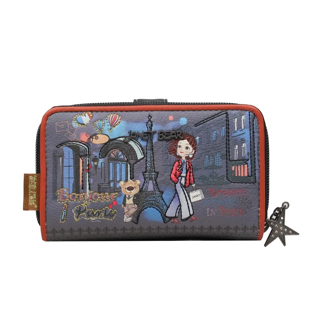 Portmoneu dama, 15x9x4 cm, Janet in Paris — miniatură