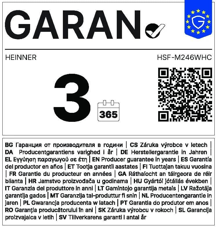 LADA FRIGORIFICA CU CAPAC GLISANT HEINNER HSF-M246WHC — miniatură