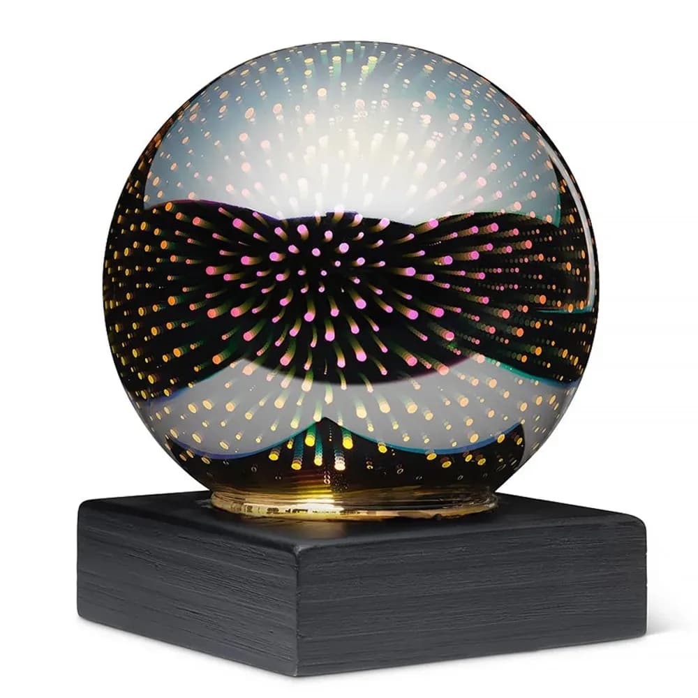 Lampă de Veghe Senzorială cu LED, Bilă cu Fibre – 12cm — miniatură