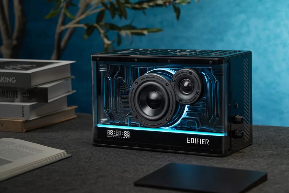 BOXE EDIFIER Gaming desktop, RMS: 40W, Bluetooth 5.3, USB-C, USB-A, AUX, EQs preset 3 moduri, RGB 7 culori, GaN charger 35W, black, "QD35-BK" — miniatură