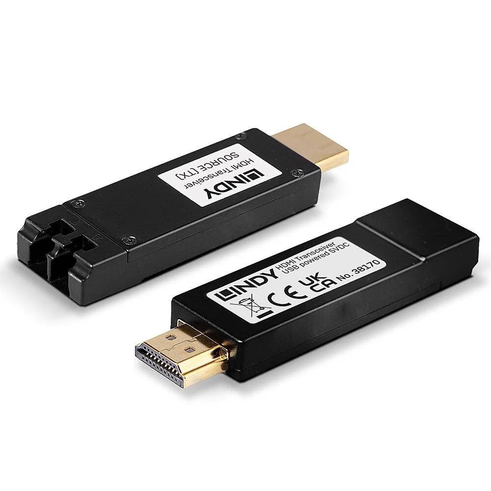 Extender Lindy fibra optica, distanta maxima 300m, latime de banda suportata 10.2Gbps, rezolutie maxima 3840x2160@60Hz 4:2:0 8bit, negru — miniatură