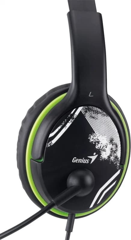 CASTI Genius, "HS-400A", cu fir, standard, utilizare multimedia, microfon pe brat, conectare prin Jack 3.5 mm x 2, negru, "31710169100" — miniatură