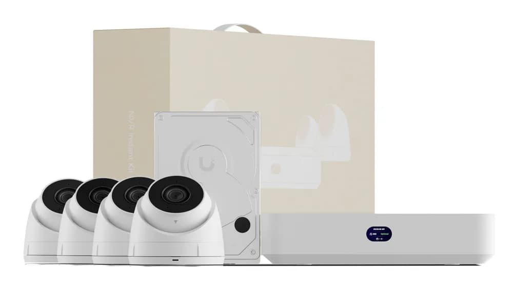 Ubiquiti UniFi UNVR-Instant-KIT-EU Compact Protect NVR Kit, includes (1) UniFi Protect NVR Instant with (4) G5 Turret Ultra cameras and (1) 1TB HDD "UNVR-INSTANT-KIT-EU"