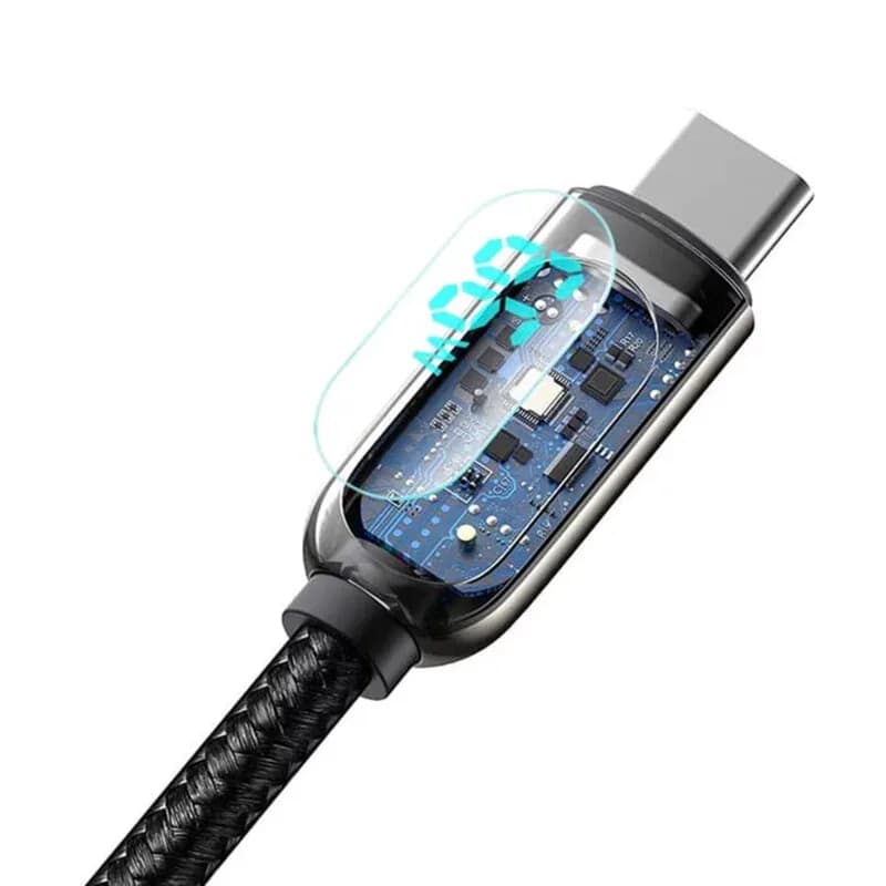 CABLU alimentare si date Baseus, Dynamic Fast Charging Data Cable pt. smartphone, USB (T) la USB Type-C (T), 66W, braided, 2m, negru, "CASX020101" (include TV 0.18lei) - 6932172600587 — miniatură