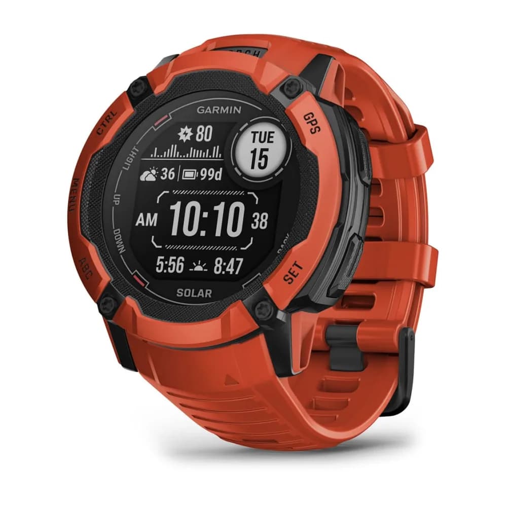 Smartwatch Instinct 2X Solar 2.79cm (1.1") MIP, 50mm, Digital, 176x176px, Touchscreen Graphite GPS (satellite), Rosu"010-02805-01"