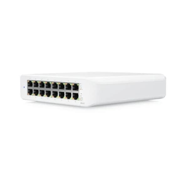 SWITCH. PoE Ubiquiti UniFi Desktop 16Port Gigabit Switch with PoE "USW-LITE-16-POE-EU" — miniatură