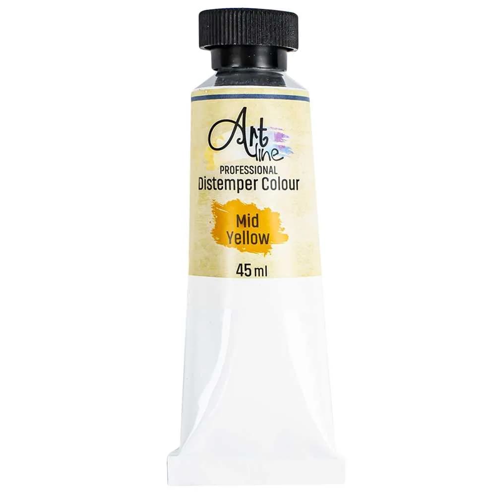 Tempera Art, GALBEN, 45ml, 6 buc/set - ARTLINE — miniatură