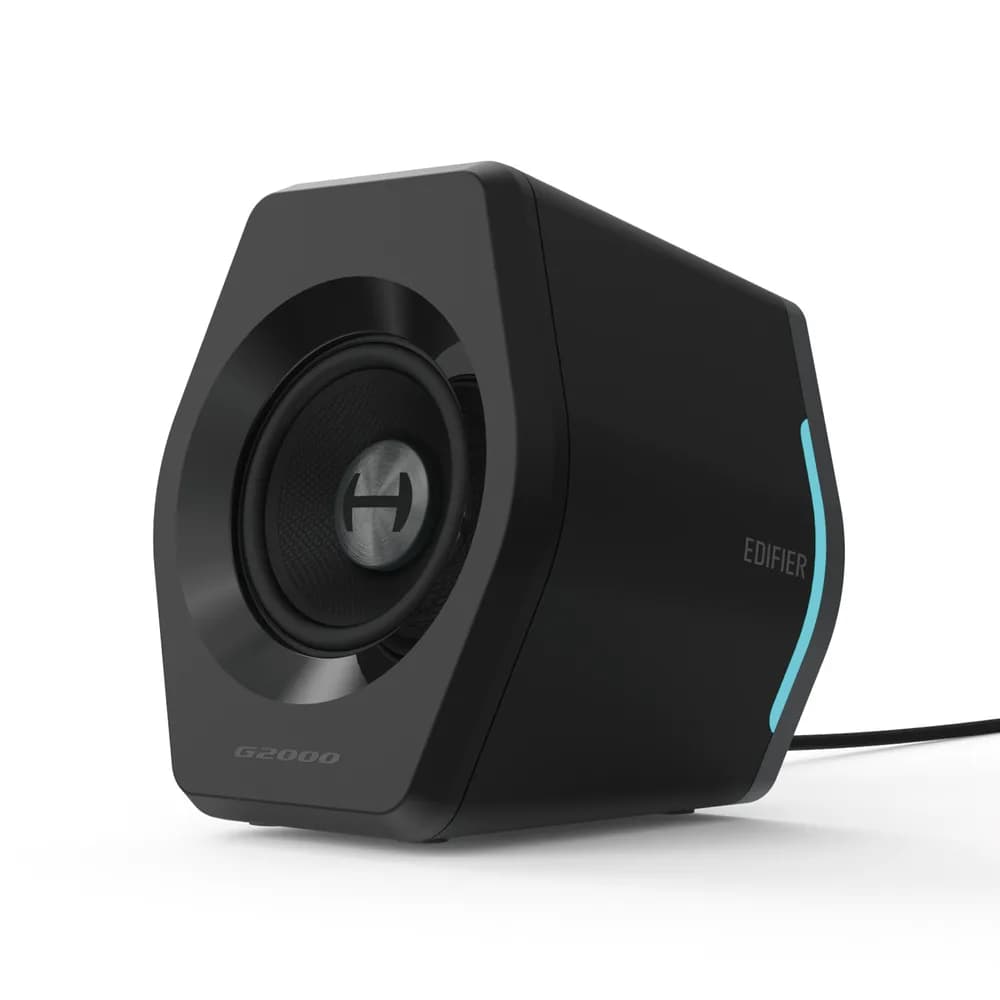 BOXE EDIFIER Gaming 2.0, RMS: 16W (2 x 8W), bass 2.75",control volum,BT/USB/AUX,sound mode: Music/Game/Movie,12 x LED RGB, frecv. rasp 98Hz-20KHz, 220V power,black, "G2000-BK" — miniatură