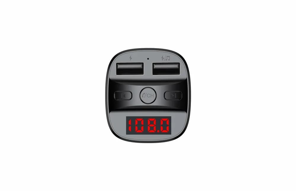 Modulator FM Serioux ABFM60, Bluetooth 5.0, raza actiune de până la 5 m, voltaj intrare: 1x DC 12V/24V,2 porturi USB: 1x USB DC5V 2.4A Max 1 x USB audio (pana la 32 GB), slot MicroSD (pana la 32 GB), format muzica: MP3/WMA/WAV, frecvența FM: 87.5MHz - 108.0MHZ, microfon incorporat, functii — miniatură