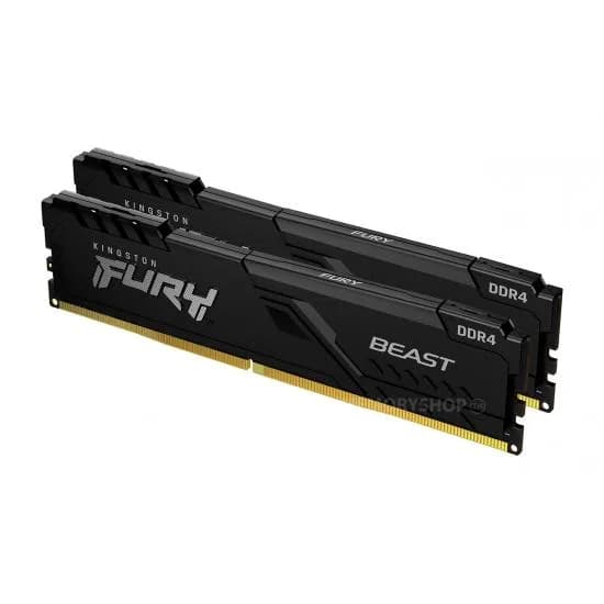 Memorie RAM Kingston FURY Beast RGB, 32GB DDR4, 3200MHz, CL16 — miniatură