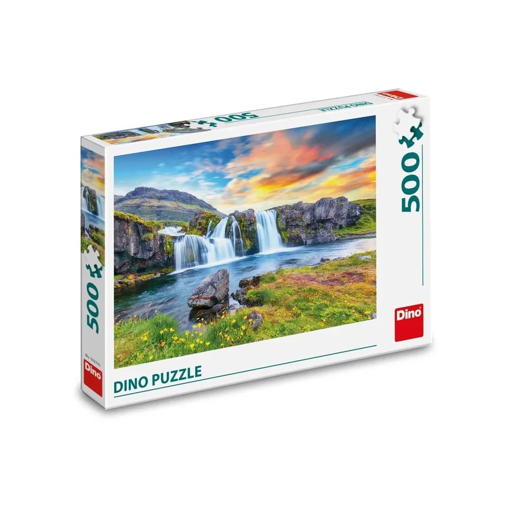 Puzzle 500 piese, Cascada Islanda - DINO TOYS — miniatură