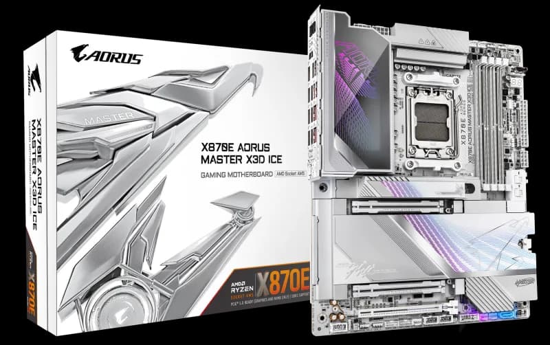 Placa de baza Gigabyte X870E AORUS MASTER X3D ICE, Socket AM5, DDR5, ATX