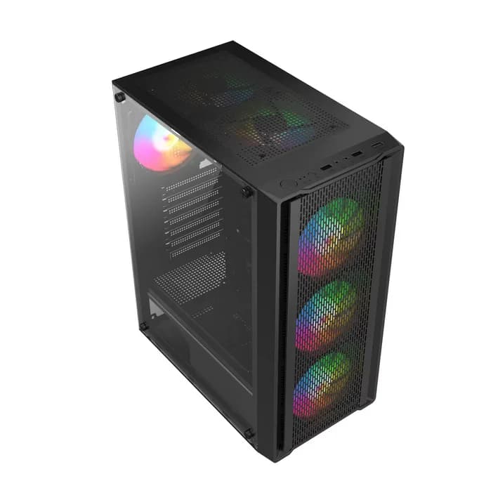 Carcasa PRO GAMING DUNE, RGB, Mid Tower, Black — miniatură