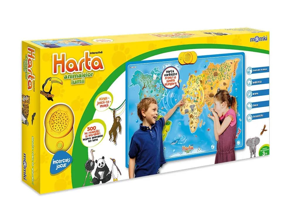 HARTA INTERACTIVA CU ANIMALE, MOMKI — miniatură
