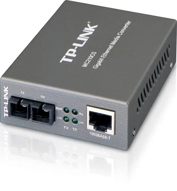 "Omada 10/100/1000 Mbps RJ45 to 1000 Mbps Single-Mode SC Fiber Converter PORT: 1× Gigabit SC Port, 1× Gigabit RJ45 Port (Auto MDI/MDIX) SPEC: Full-duplex, Up to 15 km, Chassis TL-MC1400 Rack-mountable"