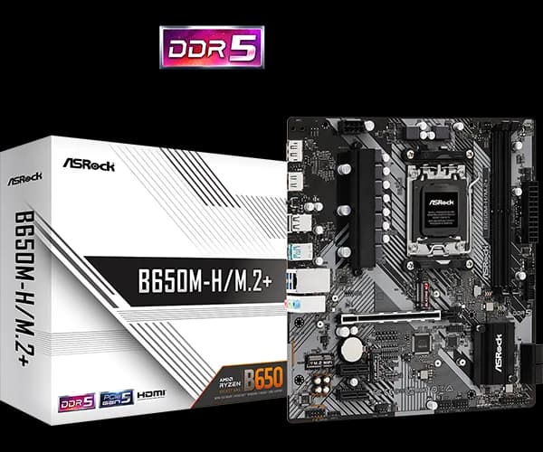 Placa de baza ASRock B650M-H/M.2+, Socket AM5, DDR5, Micro-ATX