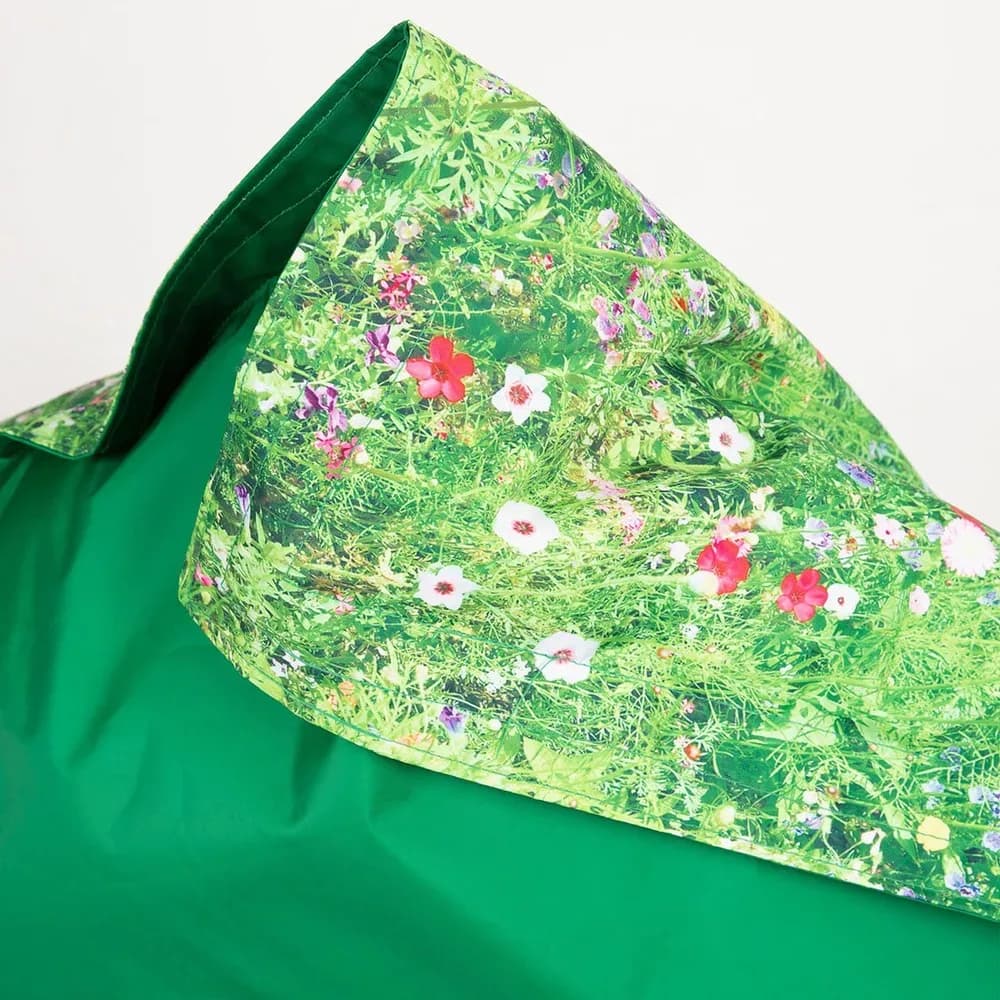 Pernă de podea puf cu imprimeu Pajiște naturală – 100cm x 125cm — miniatură