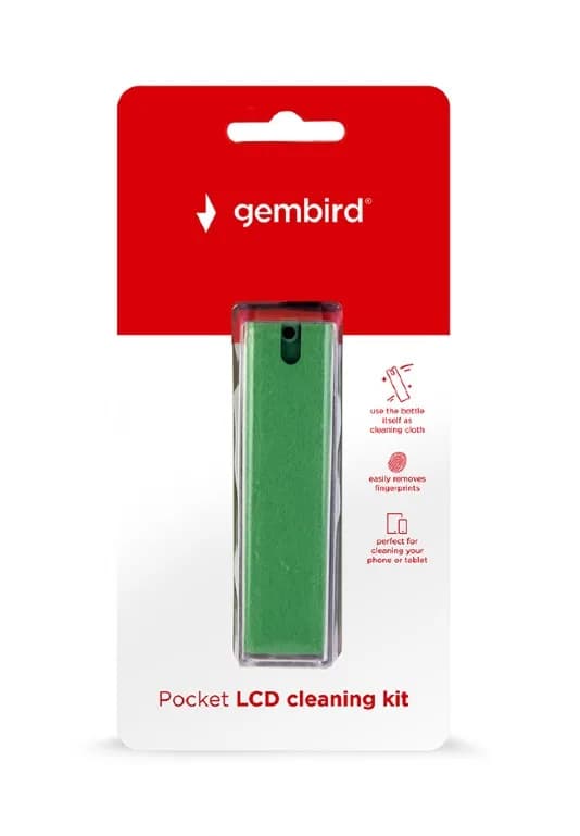SPRAY curatare cu solutie, GEMBIRD, de buzunar, recomandat pt. curatare telefon, "CK-LCD-06" — miniatură