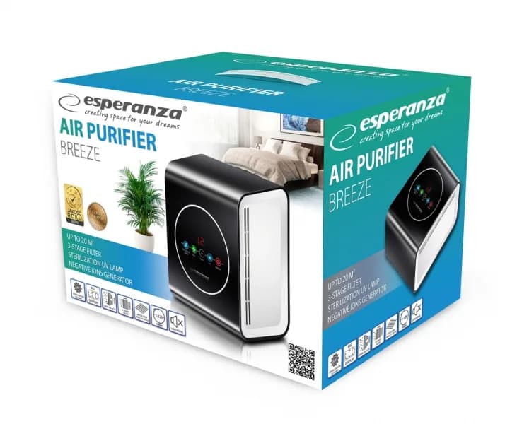 Purificator de aer Esperanza Breeze EHP001 10W Negru "EHP001" — miniatură