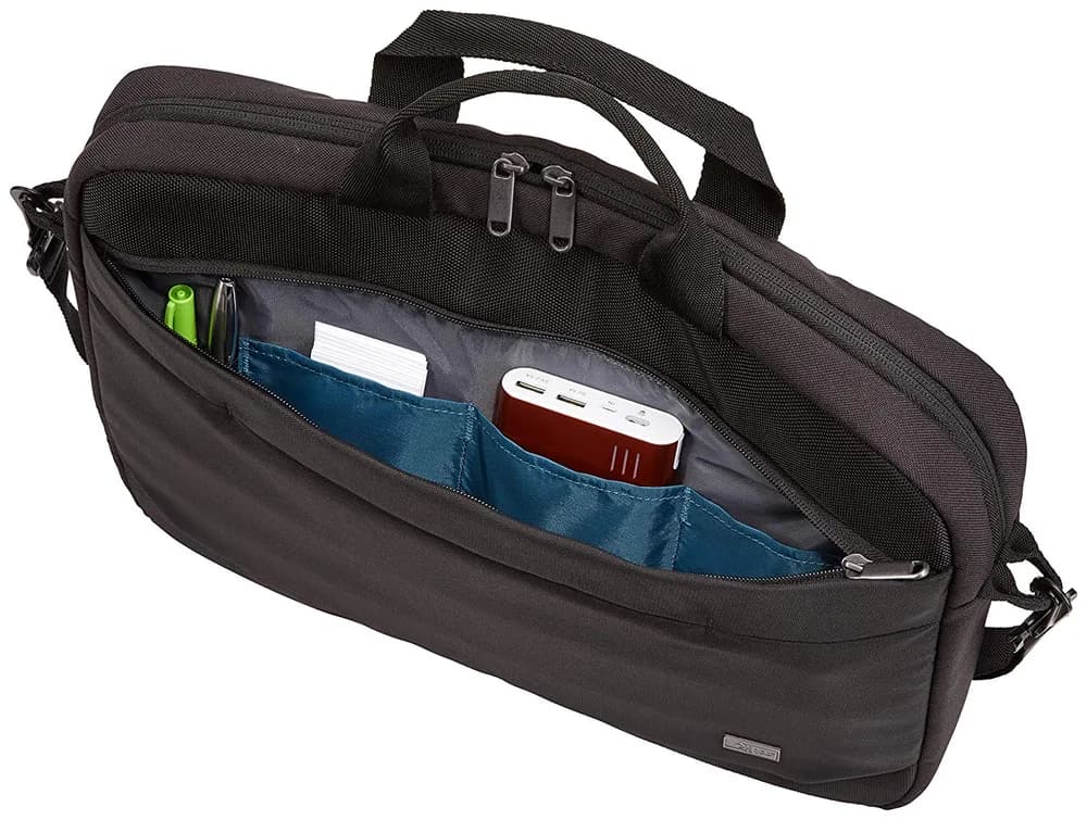 GEANTA CASE LOGIC, pt. notebook de max. 15.6 inch, 1 compartiment, buzunar frontal x 2, waterproof, poliester, negru, "ADVA-116 BLACK"/3203988 — miniatură