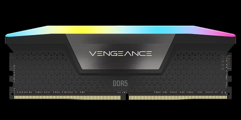 DDR Corsair - gaming Vengeance RGB, DDR5, 32GB (2x16GB), DDR5 5600, C38, 1.4V, Intel XMP, Negru "CMH32GX5M2B6600C38" — miniatură