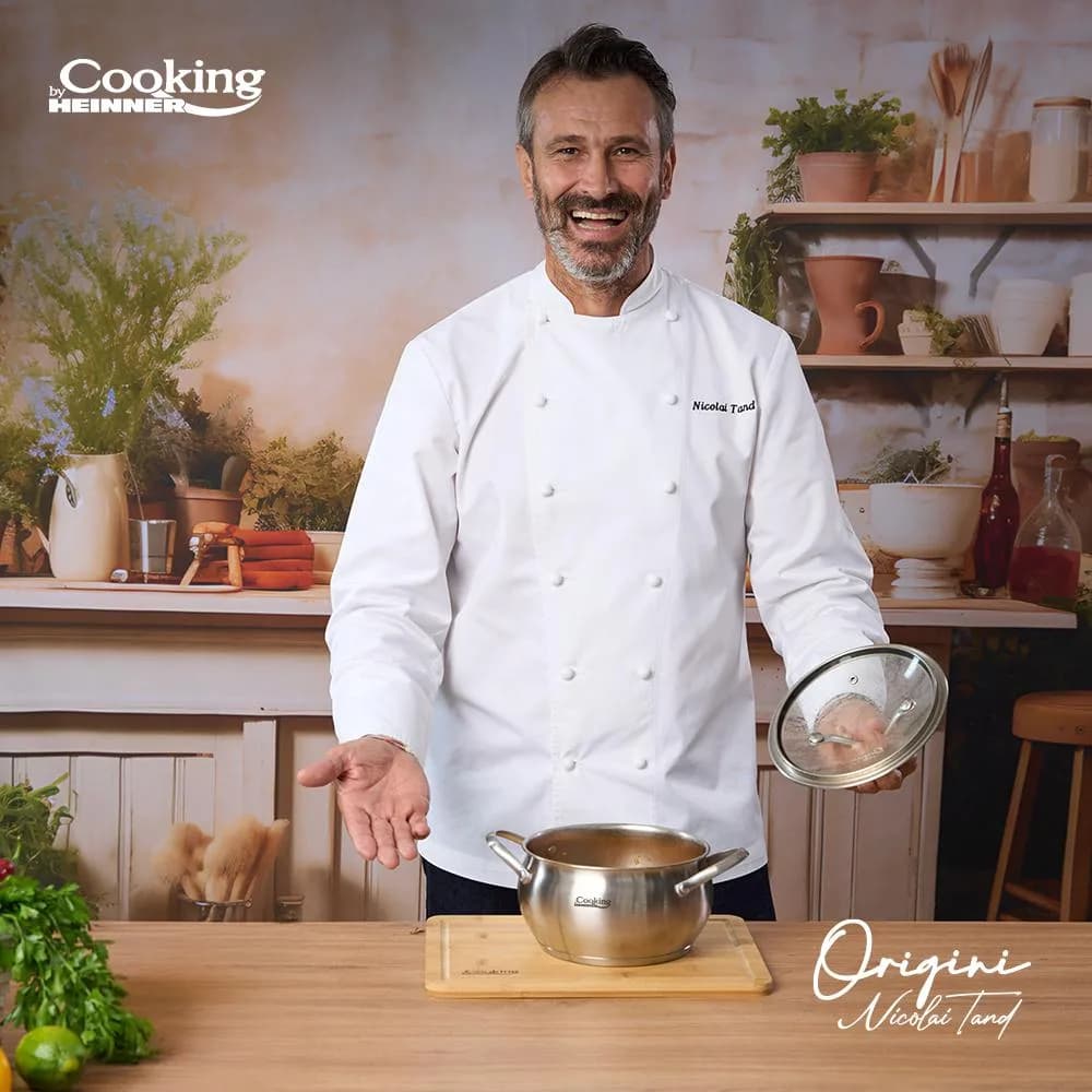 SEMIOALA INOX+CAPAC 20x11 CM, 3.3L, NICOLAI TAND, ORIGINI, COOKING BY HEINNER — miniatură