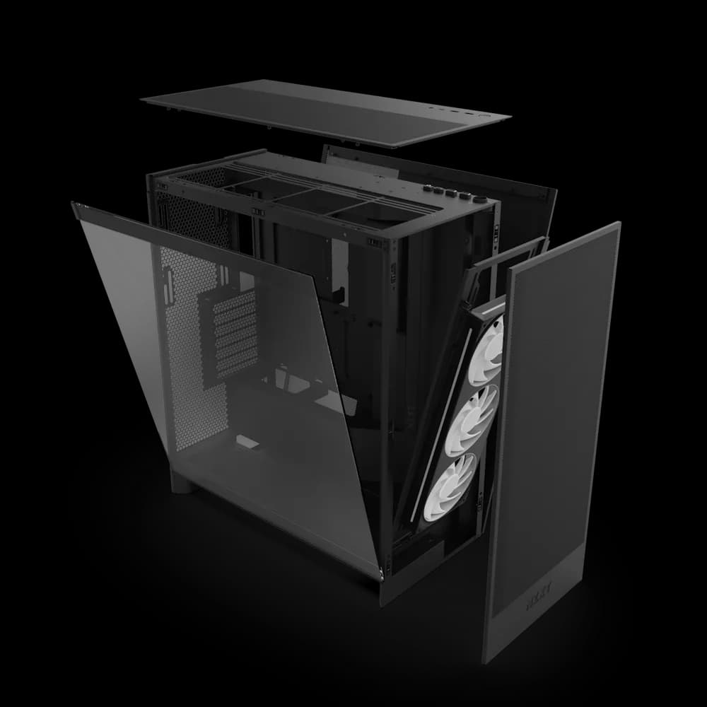 Carcasa NZXT H7 Flow RGB (2024), Mid-Tower, ATX, Negru "CM-H72FB-R1" — miniatură