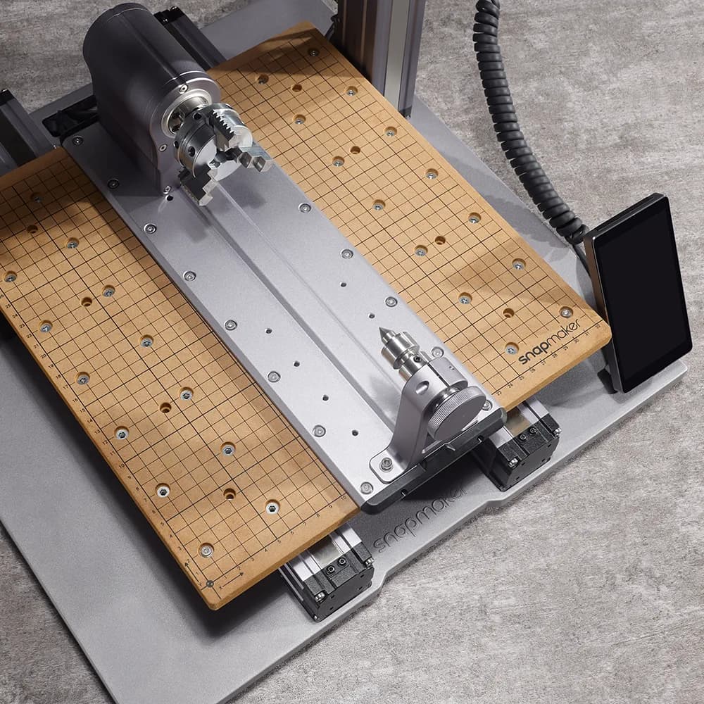 Accesoriu gravator laser Snapmaker Rotary Module Bundle A250 including stop button — miniatură